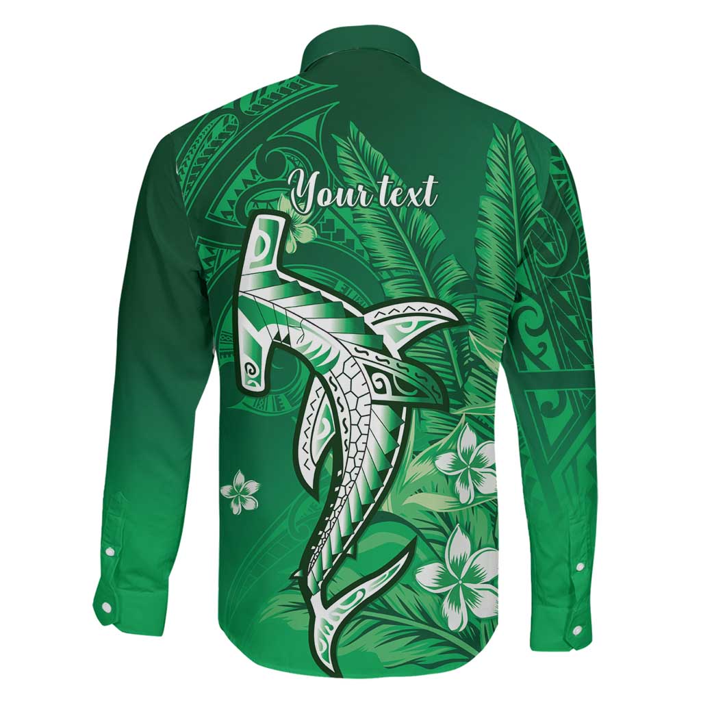Personalized Hawaiian Maori Hammerhead Shark Family Matching Off Shoulder Short Dress and Hawaiian Shirt Omaomao Plumeria