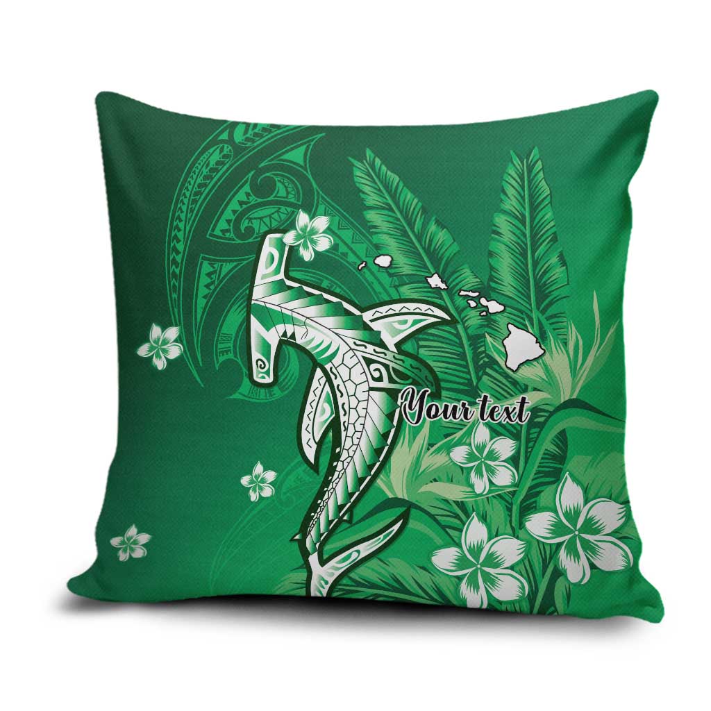 Personalized Hawaiian Maori Hammerhead Shark Pillow Cover Omaomao Plumeria - Polynesian Pride