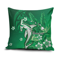 Personalized Hawaiian Maori Hammerhead Shark Pillow Cover Omaomao Plumeria - Polynesian Pride