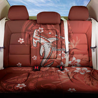 Personalized Hawaiian Maori Hammerhead Shark Back Car Seat Cover Ulaula Plumeria - Polynesian Pride