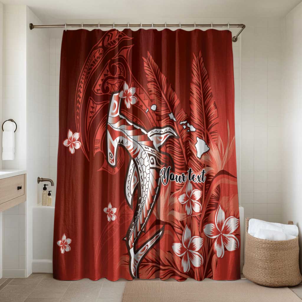 Personalized Hawaiian Maori Hammerhead Shark Bathroom Set Ulaula Plumeria - Polynesian Pride