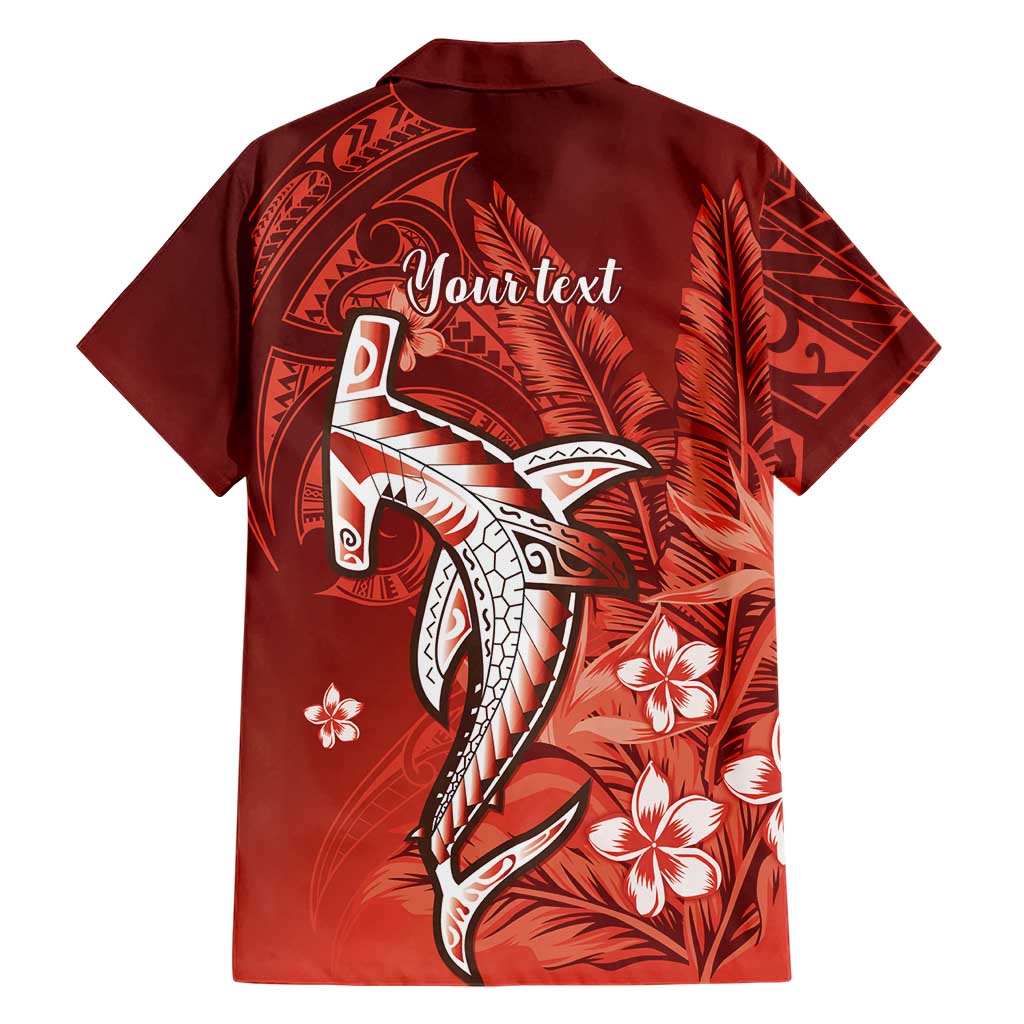 Personalized Hawaiian Maori Hammerhead Shark Family Matching Summer Maxi Dress and Hawaiian Shirt Ulaula Plumeria