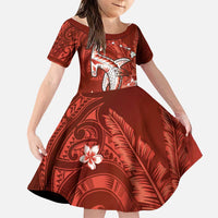 Personalized Hawaiian Maori Hammerhead Shark Family Matching Tank Maxi Dress and Hawaiian Shirt Ulaula Plumeria