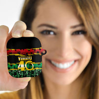Vanuatu 46th Year Anniversary AirPods Case 30 July 1980 Hibiscus Seamless Pattern LT9 - Polynesian Pride