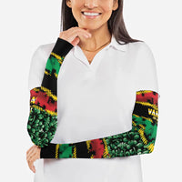Vanuatu 46th Year Anniversary Arm Sleeves 30 July 1980 Hibiscus Seamless Pattern LT9 - Polynesian Pride