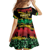 Vanuatu 46th Year Anniversary Family Matching Long Sleeve Bodycon Dress and Hawaiian Shirt 30 July 1980 Hibiscus Seamless Pattern LT9 - Polynesian Pride