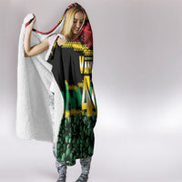 Vanuatu 46th Year Anniversary Hooded Blanket 30 July 1980 Hibiscus Seamless Pattern LT9 - Polynesian Pride
