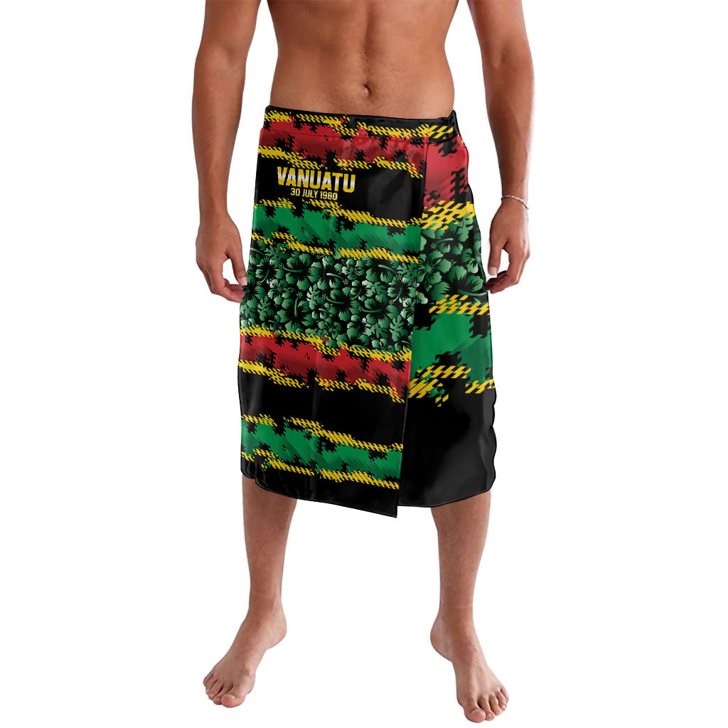 Vanuatu 46th Year Anniversary Lavalava 30 July 1980 Hibiscus Seamless Pattern