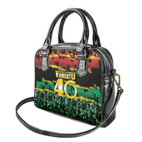 Vanuatu 46th Year Anniversary Shoulder Handbag 30 July 1980 Hibiscus Seamless Pattern LT9 - Polynesian Pride