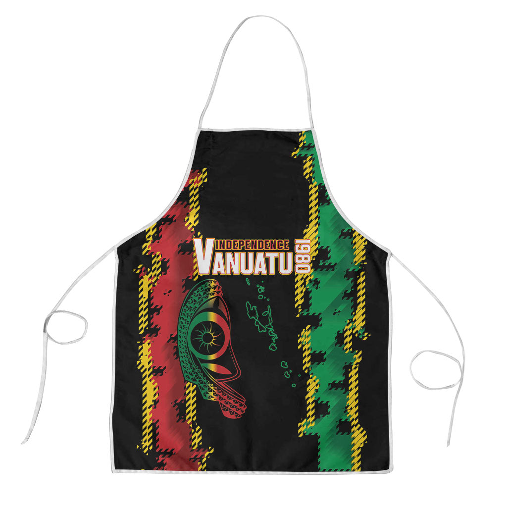 Vanuatu 46th Year Anniversary Apron Tamtam Slit Drums Long God Yumi Stanap LT9 Black - Polynesian Pride