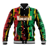 Vanuatu 46th Year Anniversary Baseball Jacket Tamtam Slit Drums Long God Yumi Stanap LT9 Unisex Black - Polynesian Pride