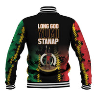 Vanuatu 46th Year Anniversary Baseball Jacket Tamtam Slit Drums Long God Yumi Stanap LT9 - Polynesian Pride