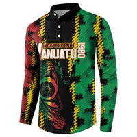 Vanuatu 46th Year Anniversary Button Sweatshirt Tamtam Slit Drums Long God Yumi Stanap LT9 - Polynesian Pride