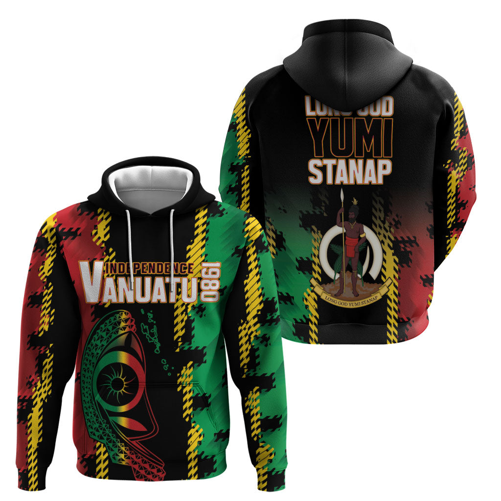 Vanuatu 46th Year Anniversary Hoodie Tamtam Slit Drums Long God Yumi Stanap LT9 - Polynesian Pride