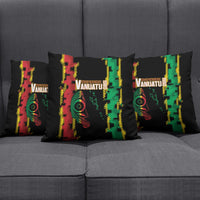 Vanuatu 46th Year Anniversary Pillow Cover Tamtam Slit Drums Long God Yumi Stanap LT9 - Polynesian Pride