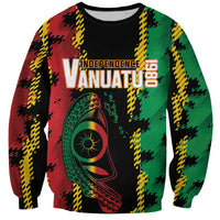 Vanuatu 46th Year Anniversary Sweatshirt Tamtam Slit Drums Long God Yumi Stanap LT9 Unisex Black - Polynesian Pride