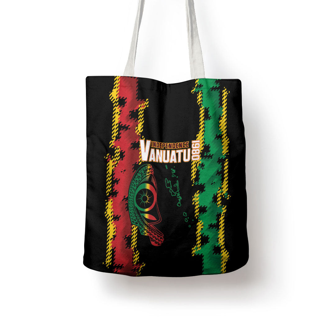 Vanuatu 46th Year Anniversary Tote Bag Tamtam Slit Drums Long God Yumi Stanap LT9 - Polynesian Pride