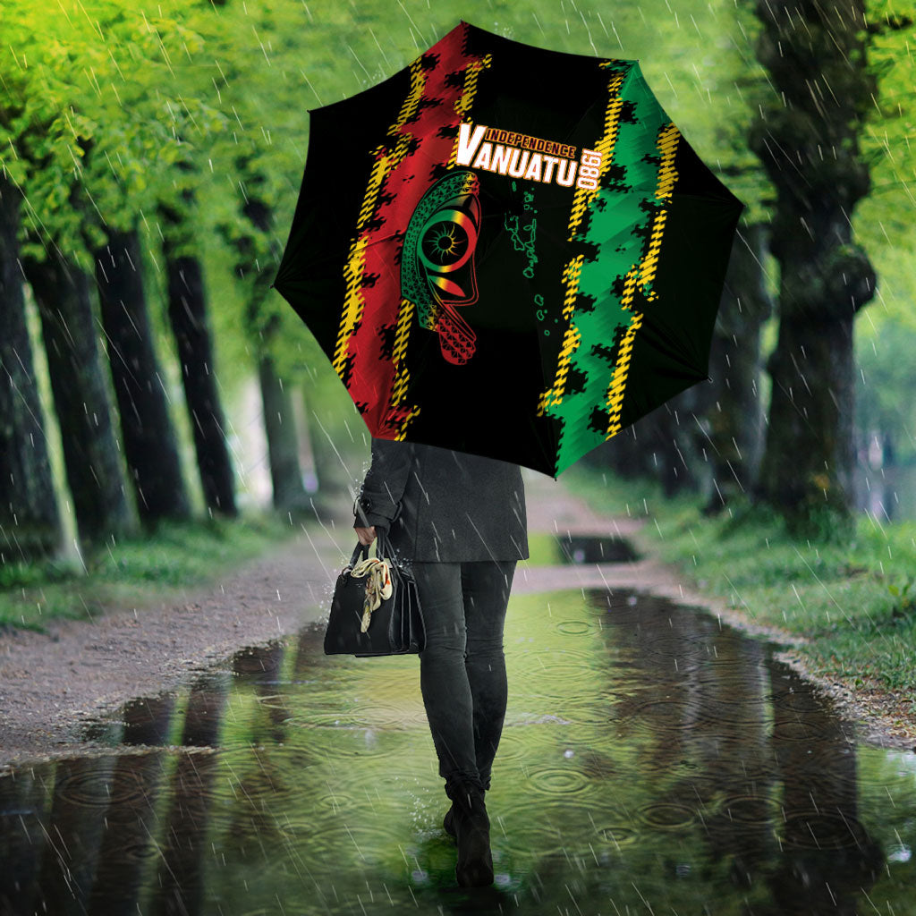 Vanuatu 46th Year Anniversary Umbrella Tamtam Slit Drums Long God Yumi Stanap LT9 - Polynesian Pride
