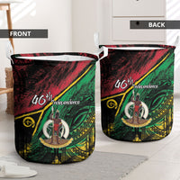 Vanuatu 46th Year Anniversary Laundry Basket Vintage Grunge Vanuatu Flag Heritage LT9 - Polynesian Pride