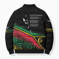 Vanuatu 46th Year Anniversary Bomber Puffer Jacket Vintage Grunge Vanuatu Flag Heritage LT9 - Polynesian Pride