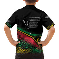 Vanuatu 46th Year Anniversary Family Matching Puletasi and Hawaiian Shirt Vintage Grunge Vanuatu Flag Heritage LT9 - Polynesian Pride