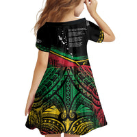 Vanuatu 46th Year Anniversary Family Matching Short Sleeve Bodycon Dress and Hawaiian Shirt Vintage Grunge Vanuatu Flag Heritage LT9 - Polynesian Pride
