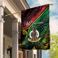 Vanuatu 46th Year Anniversary Garden Flag Vintage Grunge Vanuatu Flag Heritage LT9 House Flag Black - Polynesian Pride