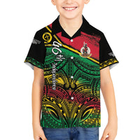 Vanuatu 46th Year Anniversary Hawaiian Shirt Vintage Grunge Vanuatu Flag Heritage LT9 - Polynesian Pride