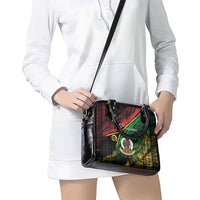 Vanuatu 46th Year Anniversary Shoulder Handbag Vintage Grunge Vanuatu Flag Heritage LT9 - Polynesian Pride