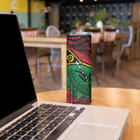 Vanuatu 46th Year Anniversary Skinny Tumbler Vintage Grunge Vanuatu Flag Heritage LT9 - Polynesian Pride