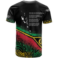 Vanuatu 46th Year Anniversary T Shirt Vintage Grunge Vanuatu Flag Heritage LT9 - Polynesian Pride