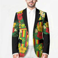 Hawaii Kanaka Maoli Hibiscus Blazer Hawaiian Flag Motif