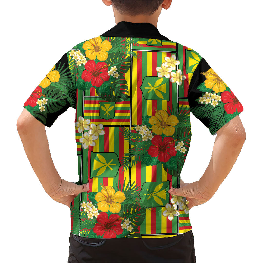 Hawaii Kanaka Maoli Hibiscus Family Matching Tank Maxi Dress and Hawaiian Shirt Hawaiian Flag Motif