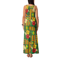 Hawaii Kanaka Maoli Hibiscus Family Matching Tank Maxi Dress and Hawaiian Shirt Hawaiian Flag Motif