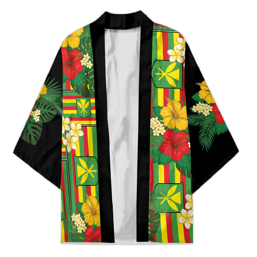 Hawaii Kanaka Maoli Hibiscus Kimono Hawaiian Flag Motif