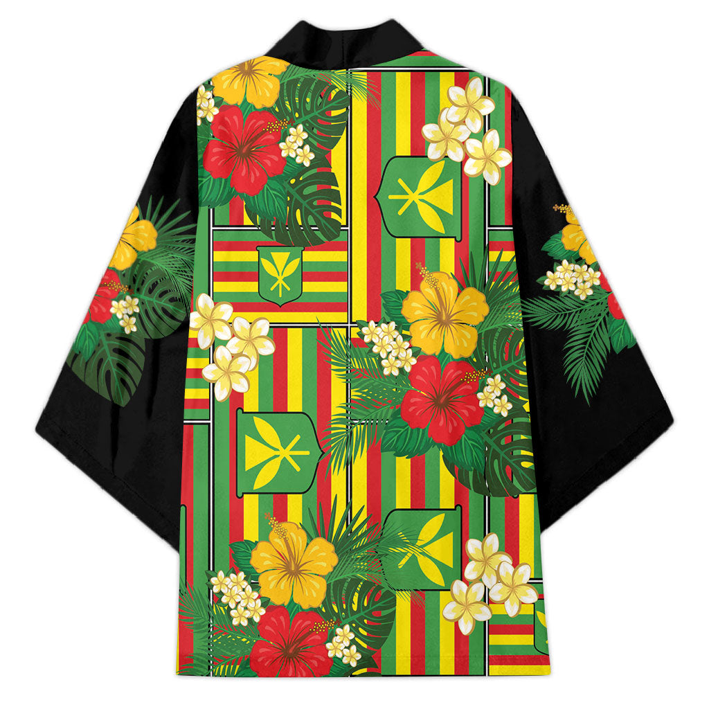 Hawaii Kanaka Maoli Hibiscus Kimono Hawaiian Flag Motif