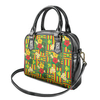 Hawaii Kanaka Maoli Hibiscus Shoulder Handbag Hawaiian Flag Motif