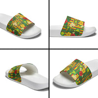 Hawaii Kanaka Maoli Hibiscus Slide Sandals Hawaiian Flag Motif