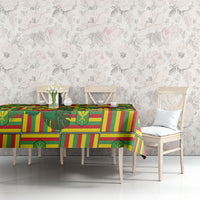 Hawaii Kanaka Maoli Hibiscus Tablecloth Hawaiian Flag Motif