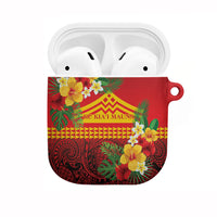 Hawaii Ku Kia'i Mauna AirPods Case Hibiscus Kakau Pattern