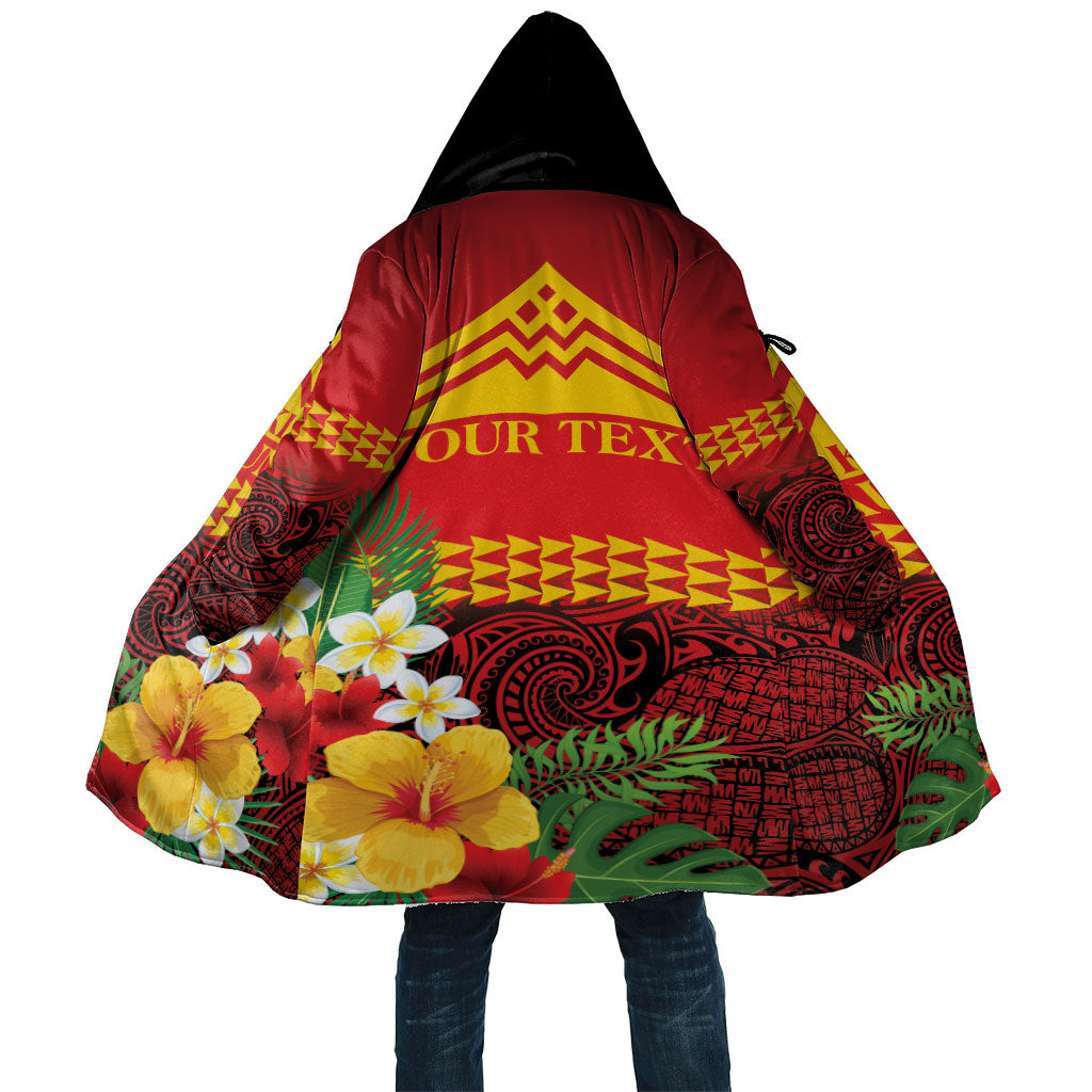 Hawaii Ku Kia'i Mauna Personalized Cloak Hibiscus Kakau Pattern