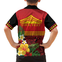 Hawaii Ku Kia'i Mauna Personalized Family Matching Mermaid Dress and Hawaiian Shirt Hibiscus Kakau Pattern