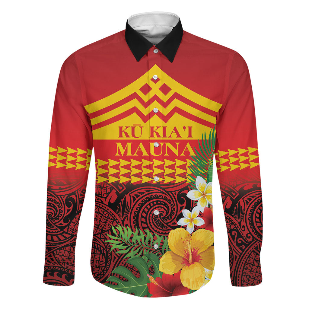 Hawaii Ku Kia'i Mauna Personalized Family Matching Mermaid Dress and Hawaiian Shirt Hibiscus Kakau Pattern