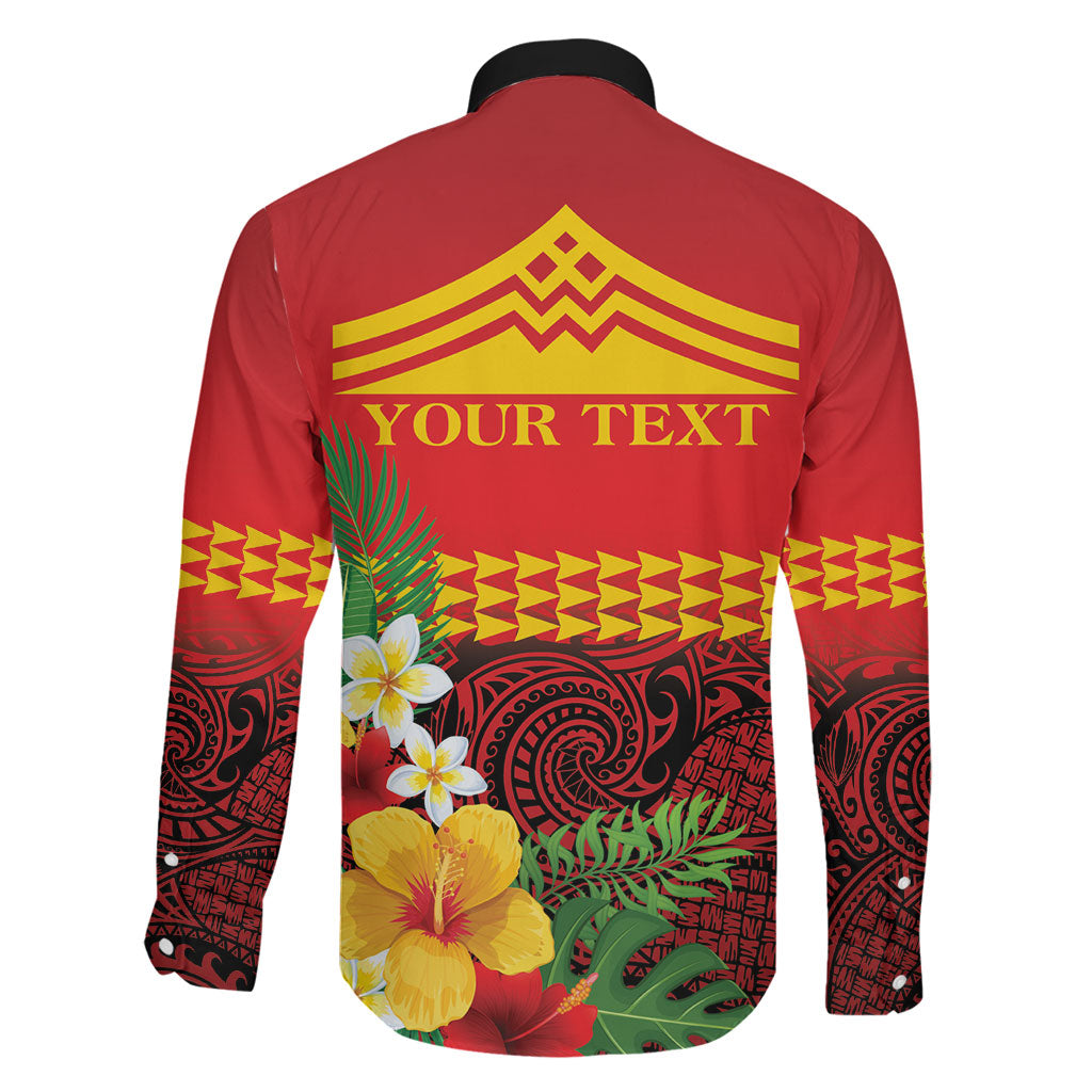 Hawaii Ku Kia'i Mauna Personalized Family Matching Puletasi and Hawaiian Shirt Hibiscus Kakau Pattern