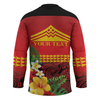 Hawaii Ku Kia'i Mauna Personalized Hockey Jersey Hibiscus Kakau Pattern