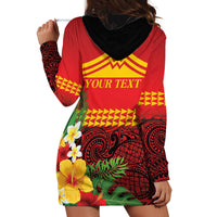 Hawaii Ku Kia'i Mauna Personalized Hoodie Dress Hibiscus Kakau Pattern