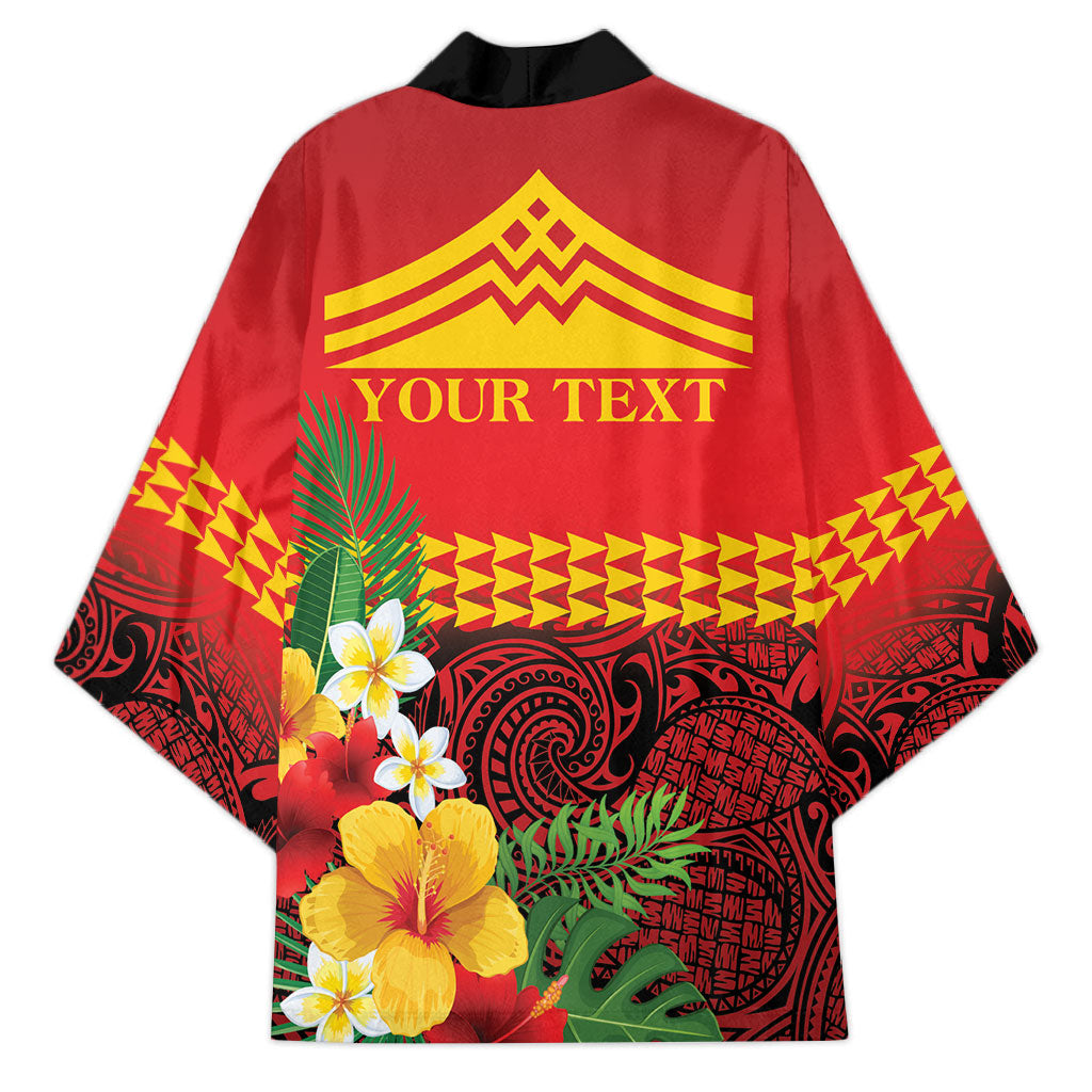 Hawaii Ku Kia'i Mauna Personalized Kimono Hibiscus Kakau Pattern