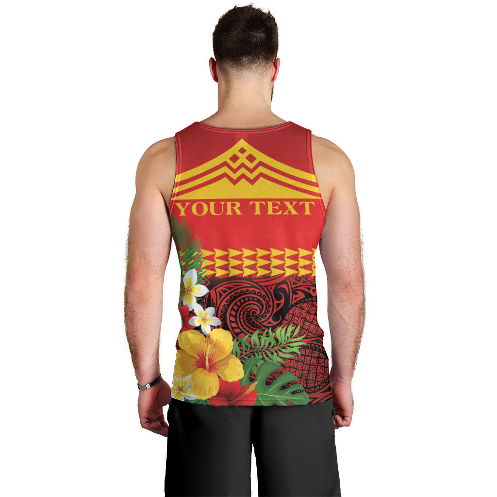 Hawaii Ku Kia'i Mauna Personalized Men Tank Top Hibiscus Kakau Pattern