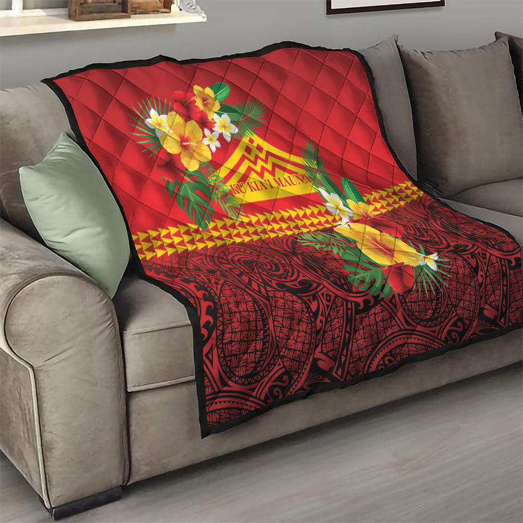 Hawaii Ku Kia'i Mauna Quilt Hibiscus Kakau Pattern