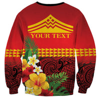 Hawaii Ku Kia'i Mauna Personalized Sweatshirt Hibiscus Kakau Pattern